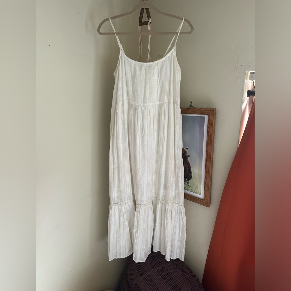 White Lacey Maxi Dress